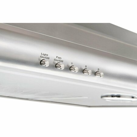 ALMO 30-in. Stainless Steel Overhead Wall-Mount Range Hood with 330 CFM and Halogen Lighting FHWC3040MS